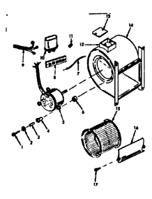 H-Q Blower Assembly parts for Kenmore Space Heater 8676663 from AppliancePartsPros.com