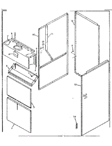 Furnace Casing parts for Kenmore Furnace 867.764510 (867764510, 867 764510) from AppliancePartsPros.com