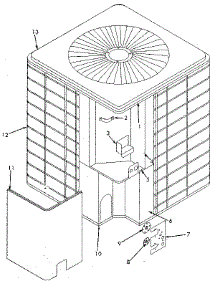 Cabinet parts for Sears Central Air Conditioner 867812240 from AppliancePartsPros.com