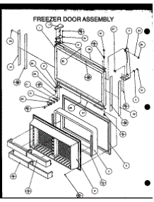 Freezer Door Assembly parts for Amana Top-Mount Refrigerator 86855-P1116907WE from AppliancePartsPros.com