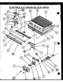 Controls & Drain Block Area parts for Amana Top-Mount Refrigerator 86855-P1116907WE from AppliancePartsPros.com