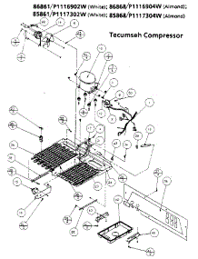 Unit Parts- Tecumseh Compressor parts for Amana Top-Mount Refrigerator 86861-P1116902W from AppliancePartsPros.com