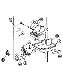Icemaker parts for Amana Top-Mount Refrigerator 86861-P1116902W from AppliancePartsPros.com