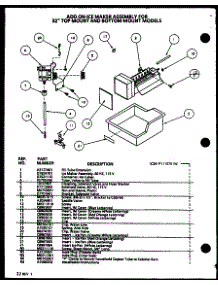 Icemaker parts for Amana Top-Mount Refrigerator 86868L-P1116903WL from AppliancePartsPros.com