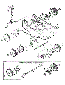 Wheel Assembly parts for Craftsman Gas Walk-Behind Mower 88987 from AppliancePartsPros.com