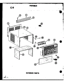 Exterior Parts parts for Amana Room Air Conditioner 8P-5L/P69053-1R from AppliancePartsPros.com