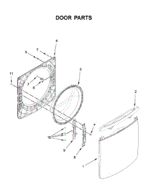 Door Parts parts for Maytag Washer 8TMHW6630HW1 from AppliancePartsPros.com