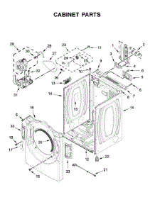Cabinet Parts parts for Whirlpool Dryer 8TWED5620HW0 from AppliancePartsPros.com