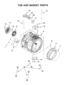 Tub And Basket Parts parts for Whirlpool Washer 8TWFW5620HW1 from AppliancePartsPros.com