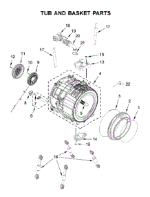 Tub And Basket Parts parts for Whirlpool Washer 8TWFW6620HW0 from AppliancePartsPros.com