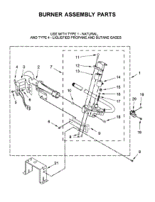 Burner Assembly Parts parts for Whirlpool Dryer 8TWGD6622HW0 from AppliancePartsPros.com
