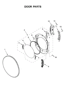 Door Parts parts for Whirlpool Dryer 8TWGD8620HW0 from AppliancePartsPros.com