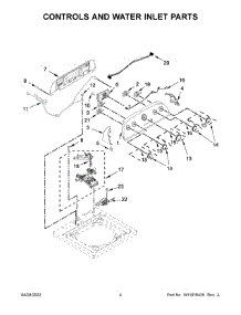 Controls And Water Inlet Parts parts for Whirlpool Washer 8TWTW4955JW1 from AppliancePartsPros.com