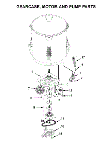 Gearcase, Motor And Pump Parts parts for Whirlpool Washer 8TWTW6000JW0 from AppliancePartsPros.com