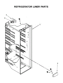 Refrigerator Liner Parts parts for Whirlpool Side-By-Side Refrigerator 8WRS21SNHW00 from AppliancePartsPros.com