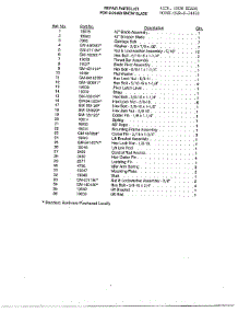 42" Snow Blade Page 2 parts for Haban Gas Snowblower 9-24450 from AppliancePartsPros.com