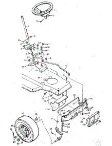 Steering parts for Murray Front-Engine Lawn Tractor 9-38600 from AppliancePartsPros.com