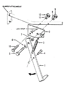 (Fig. 12) Kickstand Attachment parts for Troy-Bilt Rear-Tine Tiller 900039 from AppliancePartsPros.com
