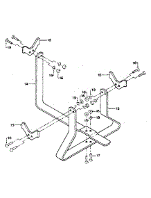 (Fig. 13) Tine Attachment Cradle parts for Troy-Bilt Rear-Tine Tiller 900039 from AppliancePartsPros.com
