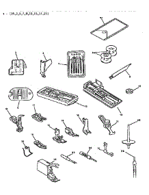 Attachment Set parts for Singer Mechanical Sewing Machine 9044 from AppliancePartsPros.com