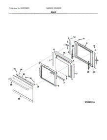Door parts for Ikea Electric Wall Oven 90462039A from AppliancePartsPros.com