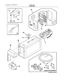 Ice Maker parts for Ikea Bottom-Mount Refrigerator 90462157B from AppliancePartsPros.com
