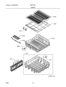 Racks parts for Crosley Dishwasher 905045720A from AppliancePartsPros.com