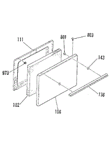 Oven Door Section parts for Sears Cooktop 9116248812 from AppliancePartsPros.com