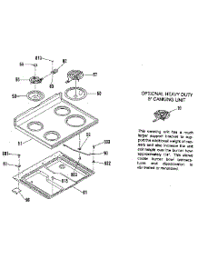 Main Top Section parts for Sears Cooktop 9119119181 from AppliancePartsPros.com