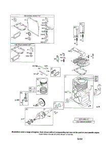 Cylinder / Crankshaft parts for Briggs & Stratton Lawn & Garden Engine 91200 (0002-1388) from AppliancePartsPros.com