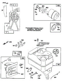 Fuel Tank Assembly parts for Briggs & Stratton Lawn & Garden Engine 91202-0126-01 from AppliancePartsPros.com