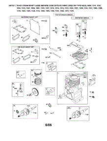 Cylinder / Crankshaft parts for Briggs & Stratton Lawn & Garden Engine 91212-1002-E1 from AppliancePartsPros.com