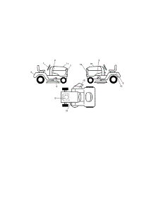 Decals parts for Craftsman Front-Engine Lawn Tractor 917203800 from AppliancePartsPros.com