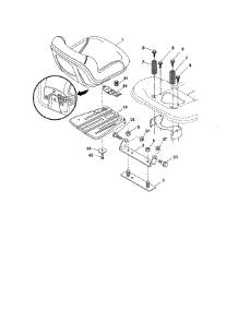 Seat parts for Craftsman Front-Engine Lawn Tractor 917203820 from AppliancePartsPros.com