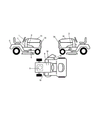 Decals parts for Craftsman Riding Mower & Tractor 917203824 from AppliancePartsPros.com