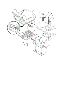 Seat parts for Craftsman Front-Engine Lawn Tractor 917203830 from AppliancePartsPros.com
