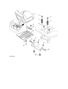 Seat Assembly parts for Craftsman Front-Engine Lawn Tractor 917203831 from AppliancePartsPros.com
