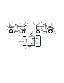 Decals parts for Craftsman Front-Engine Lawn Tractor 917203831 from AppliancePartsPros.com