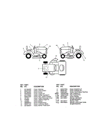 Decals parts for Craftsman Riding Mower & Tractor 917203841 from AppliancePartsPros.com