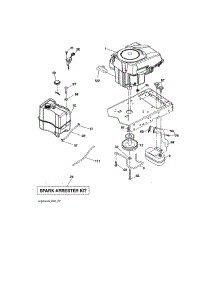 Engine parts for Craftsman Front-Engine Lawn Tractor 917203850 from AppliancePartsPros.com