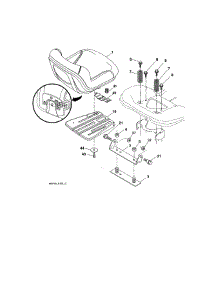 Seat parts for Craftsman Front-Engine Lawn Tractor 917203850 from AppliancePartsPros.com