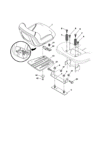 Seat parts for Craftsman Front-Engine Lawn Tractor 917203860 from AppliancePartsPros.com