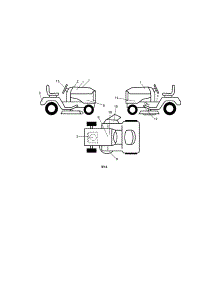 Decals parts for Craftsman Front-Engine Lawn Tractor 917203860 from AppliancePartsPros.com