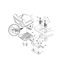 Seat parts for Craftsman Front-Engine Lawn Tractor 917203861 from AppliancePartsPros.com