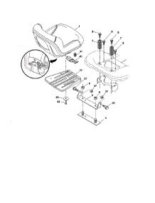 Seat parts for Craftsman Front-Engine Lawn Tractor 917203901 from AppliancePartsPros.com