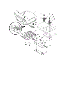 Seat parts for Craftsman Front-Engine Lawn Tractor 917203920 from AppliancePartsPros.com