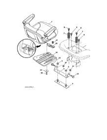 Seat Assembly parts for Craftsman Front-Engine Lawn Tractor 917203921 from AppliancePartsPros.com