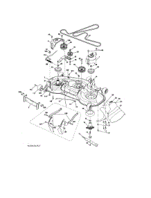 Mower Deck parts for Craftsman Front-Engine Lawn Tractor 917203921 from AppliancePartsPros.com