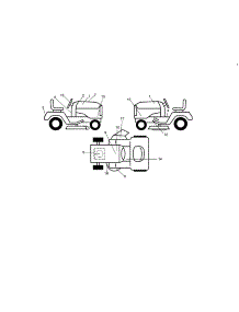 Decals parts for Craftsman Front-Engine Lawn Tractor 917204010 from AppliancePartsPros.com