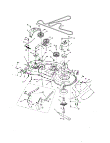 Mower Deck parts for Craftsman Front-Engine Lawn Tractor 917204021 from AppliancePartsPros.com